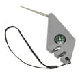 thumbnail image 5 of 2PCS 6 in 1 Outdoor Knife Sharpener with Compass Survival Whistle Fish Hook Grinding Polishing Portable Gray, 5 of 8