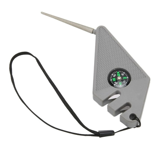 Afilador De Cuchillos De Bolsillo 6 En 1, Afilador De Cuchillos Con Silbato Multifunción Portátil Para Caza Al Aire Libre Camping
