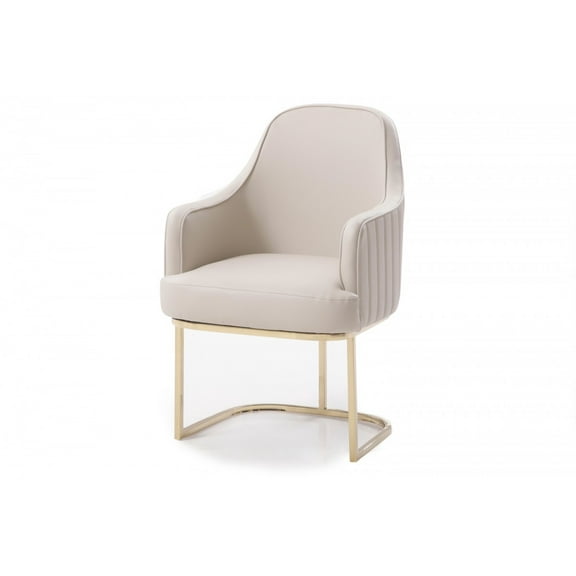 Gray Gold Modern Dining Chair
