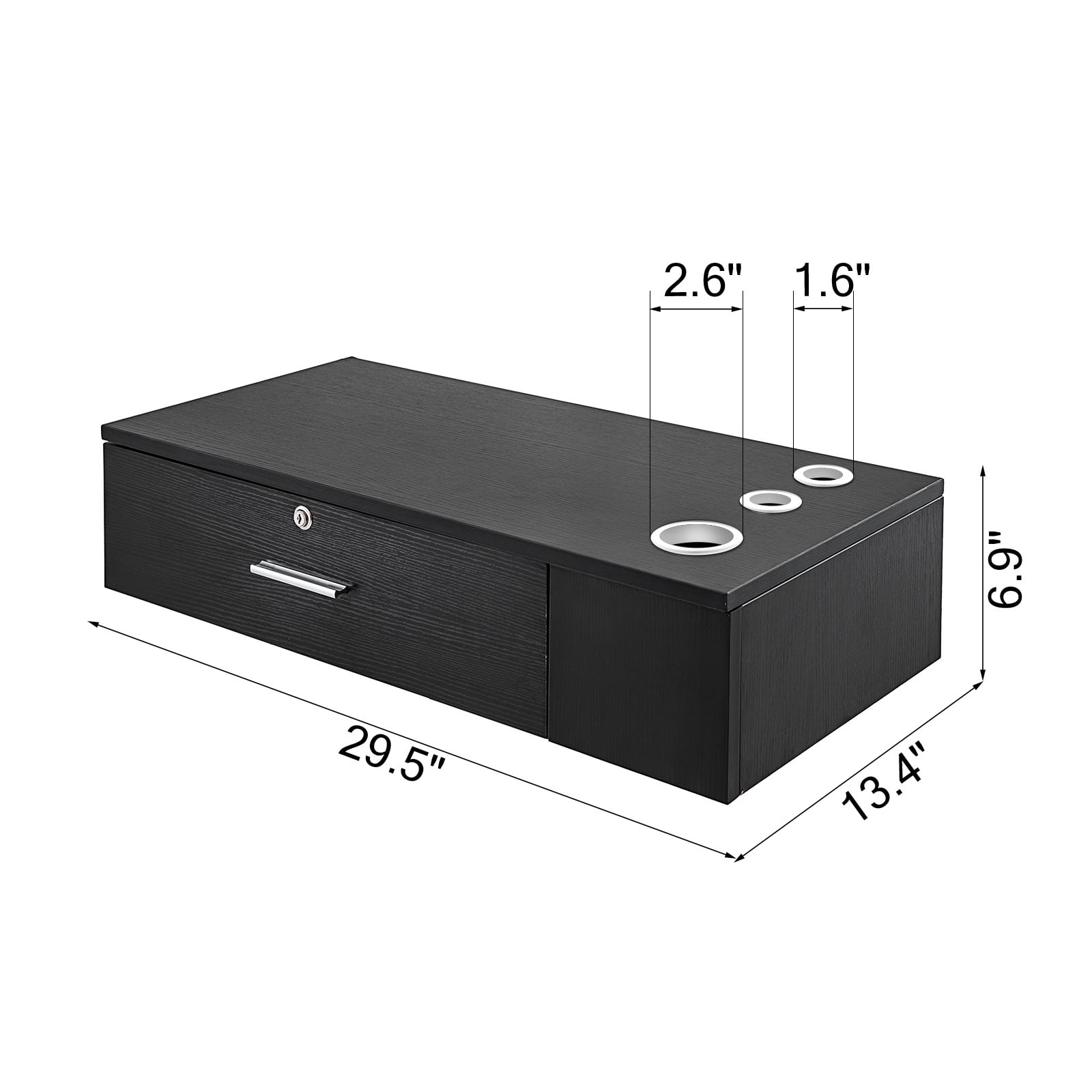 BENTISM Black Salon Wall Mount Stations Styling Classic Locking Storage Beauty Salon Spa Equipment