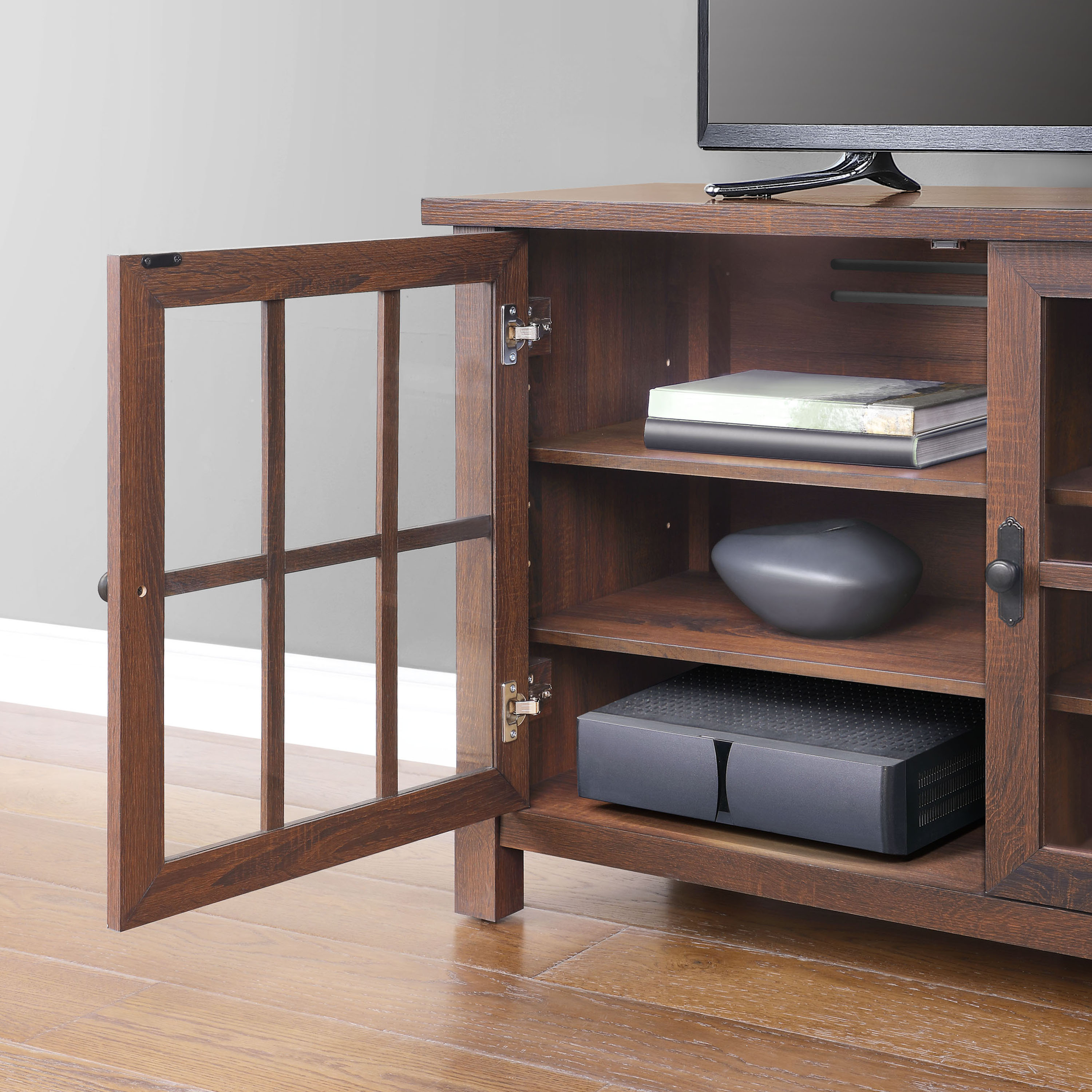 Better Homes & Gardens Oxford Square TV Stand for TVs up to 55", Dark Brown - image 5 of 12