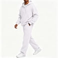 thumbnail image 5 of Aofany Fleece 2 Piece Outfits Mens Pullover Hooded Sweatshirt Tracksuit & Joggers Sweatpants Sweatsuit Sets with Pockets, 5 of 9