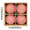 thumbnail image 2 of USUPDD Christmas Decorations for Tree (Red), Christmas Tree Decorations Set 4PCS Christmas Tree 8cm Ball Bauble Hanging Home Party Ornament Decor, 2 of 2