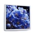 thumbnail image 2 of Designart "Whispering Floral Abstraction I" Violets Floater Framed Canvas Wall Art, 2 of 5