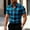 #356-Blue, variant on Men Blue Black Plaid Short Sleeve Shirt Lapel Collar Slim Fit Casual Daily Streetwear Button Down Tops Gifts for Father