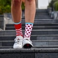 thumbnail image 4 of Calcetines Ciclismo Deportes al aire libre Rayas Punto Mujer Hombre Running Rojo JShteea Para Estrenar, 4 of 5