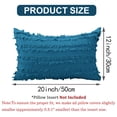 thumbnail image 2 of Pieza Boho Trim Throw Pillow Algodón Lino Sofá Throw Pillow para Sofá, Sofá, Cottage Throw Pillow para Sala de Estar 12 x 20, 2 of 5