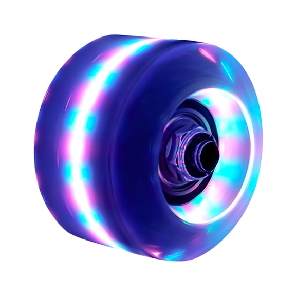 BESTSKY Luminous Light Up Quad Roller Skate Wheels with Beas Installed