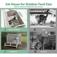 thumbnail image 4 of Gowoodhut Cat House Outdoor Weatherproof Cat Shelter with Platform, for 1-3 Small Animals, 4 of 7