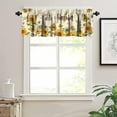 thumbnail image 2 of Sunflower Summer Valance Curtain, Rustic Farmhouse Flower Vintage Floral Sunshine Bees Butterfly Window Treatment Valances for Home Kitchen Bedroom Living Room Café Décor 54x18inch, 2 of 4