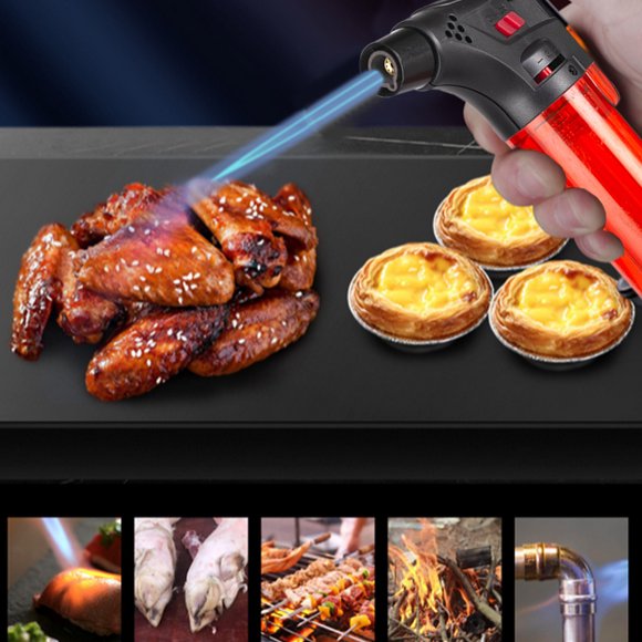 My Orders Butane Lighter Technical Cooking Lighter Refillable Kitchen with Safe Lock and Can Be Changed Flame Super Strong Blue Flame Torch for Kitchen