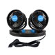 thumbnail image 1 of Ventilador de coche XOOL de 12 V, 360 grados, giratorio de doble cabezal con 2 USB, 1 of 9