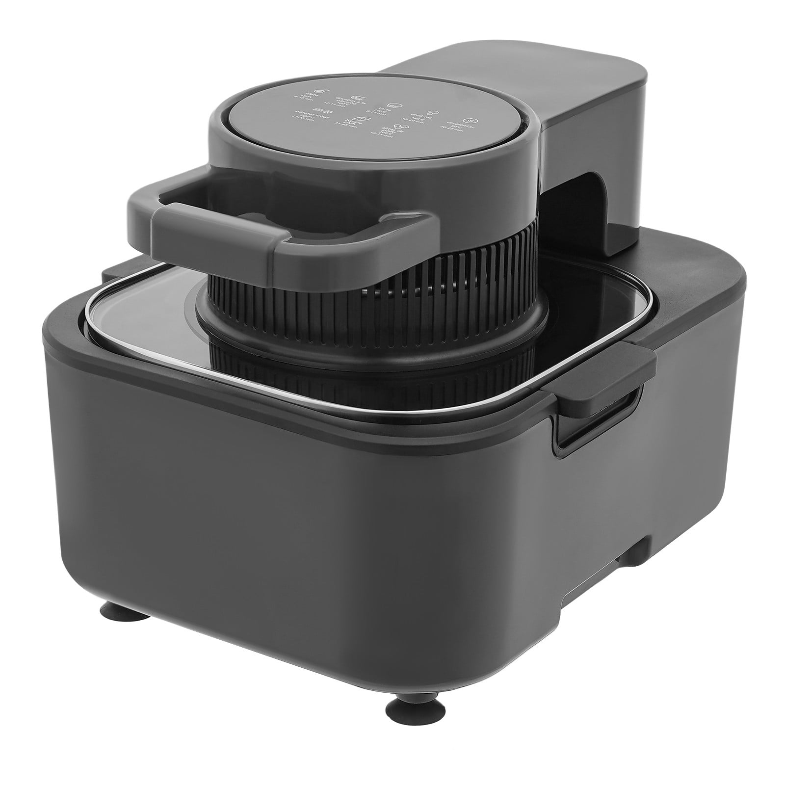 DUYIWAA 9L Air Fryer LCD Display Digital Countertop Air Fryer Pot 90-200 ℃ Adjustable 1350W 110V