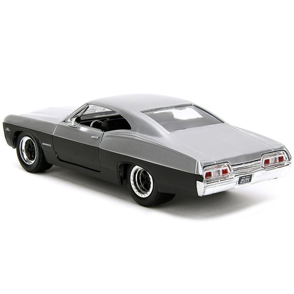 1967 Chevrolet Impala SS Silver Metallic and Black "Bigtime Muscle" Series 1/24 Diecast Model Car by Jada