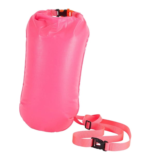 Bolsa seca inflable para boya de PVC de 50 l, totalmente impermeable y muy visible para el agua. Rosa roja
