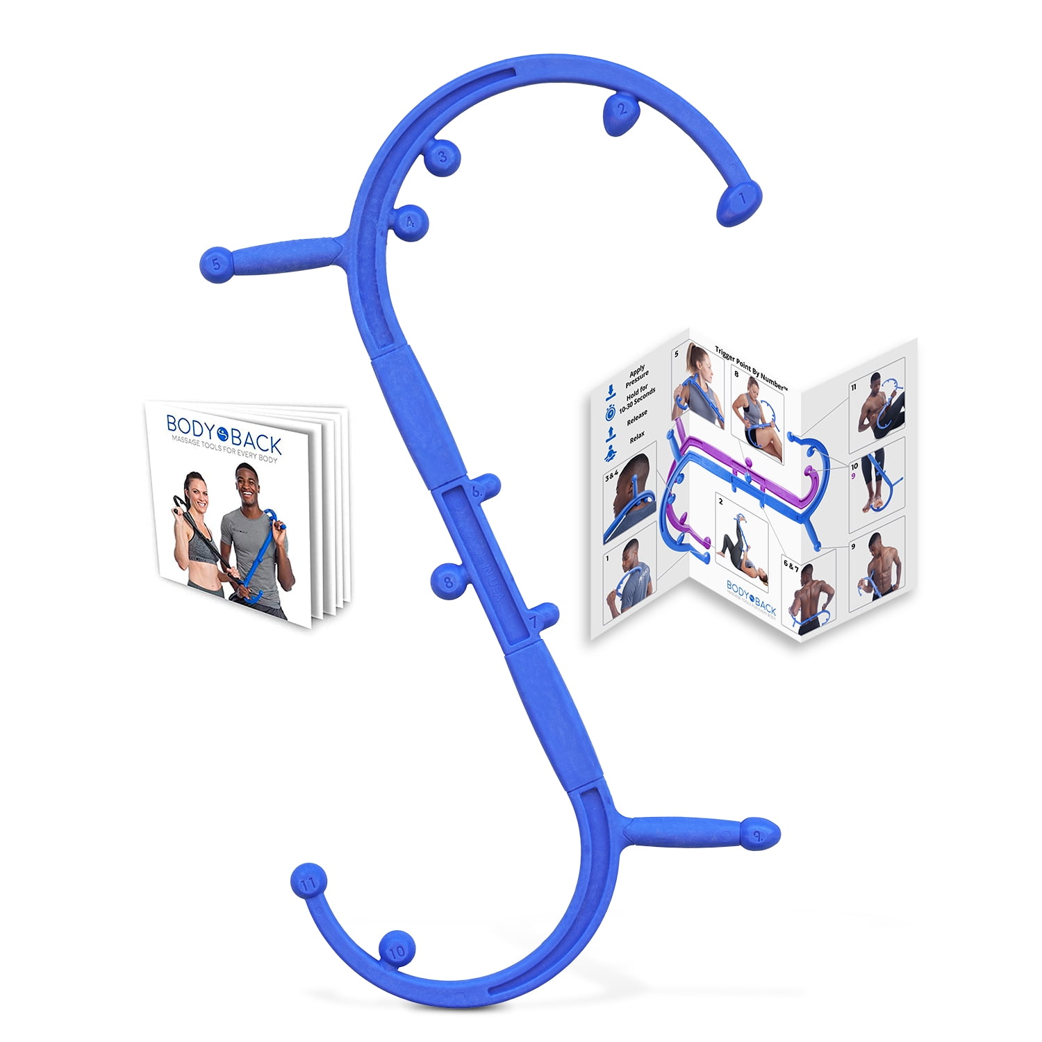 Body Back Buddy Elite Manual Back Massager Handheld, Trigger Point