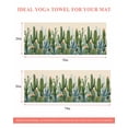 thumbnail image 6 of Green Cactus Yoga Towel for Hot Yoga Non Slip, Watercolor Summer Botanical Beige Yoga Mat Towel Absorbent Yoga Sweat Towels Microfiber Hot Yoga Blanket for Bikram Pilates 26"x70", 6 of 7