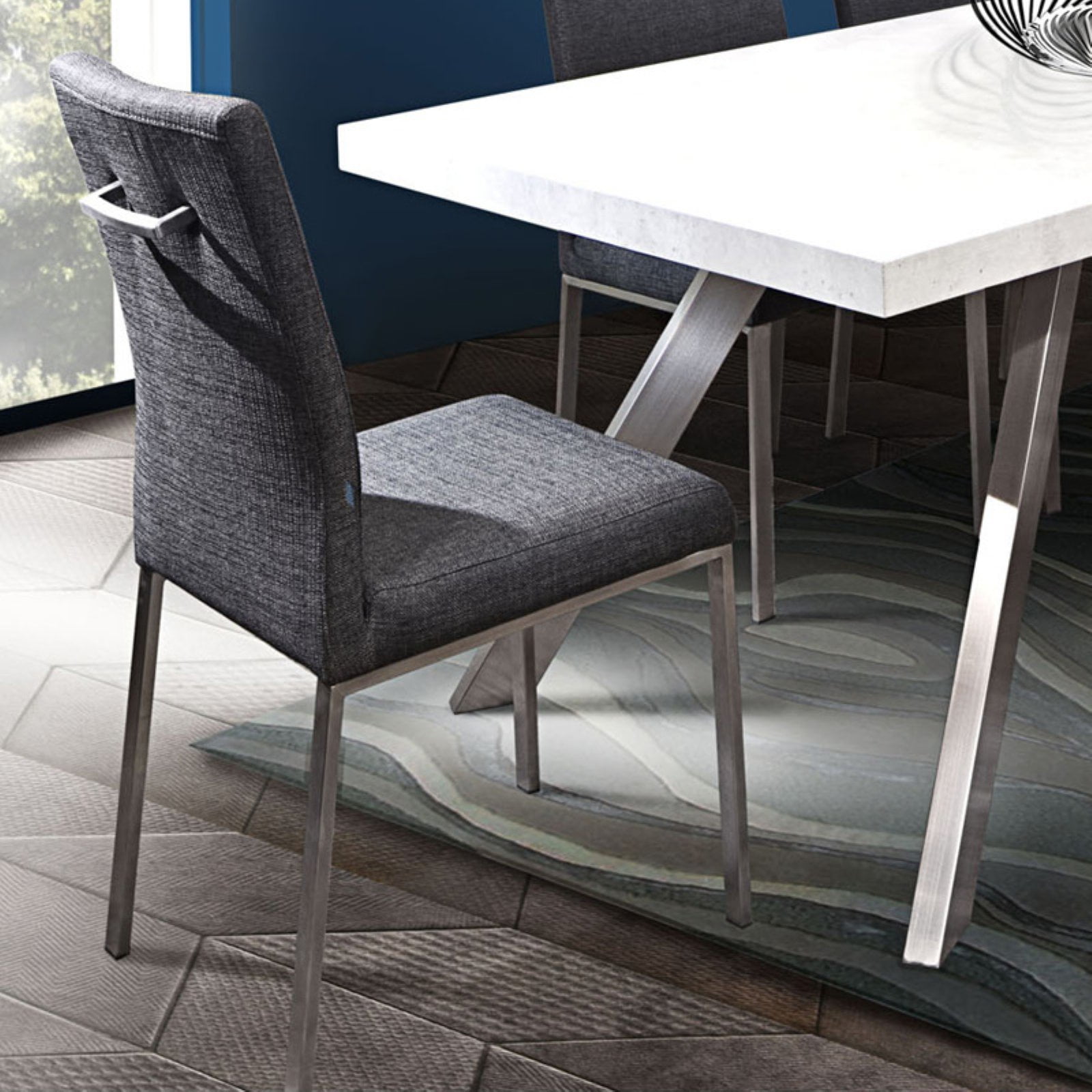 Diamond Sofa Dining Chairs Set of 2 Gray