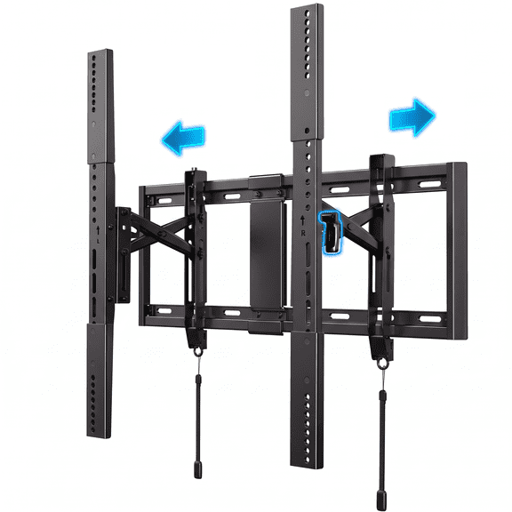 MountFTV Extend Tilt & Swivel, TV Wall Mount for 42-100″ TVs, Holds up to 160lbs, Max 600x600 mm, Extension Leveling, Fits 16"/24" on Center Stud Widths