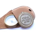thumbnail image 3 of Brass Compass Not All Who Wander are Lost Engraved Pirates Compass Magnetic Navigation Instrument with Leather Case, 3 of 4