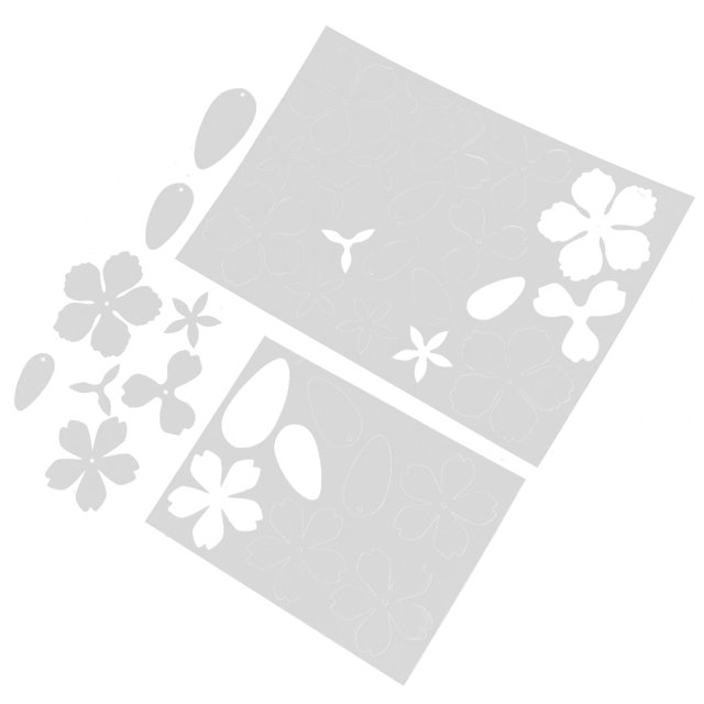 FENGGUIQU 2Ud Láminas Precortadas Termocontraíbles Con Patrón De Flor Para Manualidades Creativas