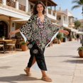 thumbnail image 5 of DISNIMO Kaftan Dresses for Women Boho Mandala Flower Print V-Neck Batwing Sleeve Swimsuit Cover Up Plus Size Caftan Dress Beach Cover Up Loose Fit Bathing Suit Coverups, 5 of 7