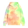 thumbnail image 3 of Hoodies for Girls Nelozsy Girls Gradient Color Hooded Sweatshirt Kids Long Sleeve Loose Pullover Hoodie For Fall Winter Yellow 11-12 Years, 3 of 6