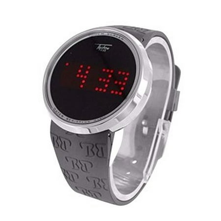 Touch Screen Watches Techno Pave For Men White Finish Rubber...
