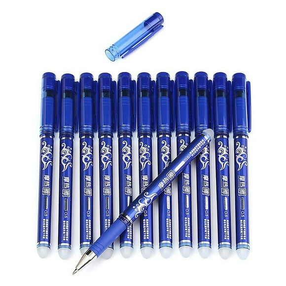 12pcs 0.5mm Erasable Gel Ink Erasable Gel Pens Smooth Handwriting Pens Erasable Writing Pens School Stationery Supplies Black Color