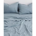 thumbnail image 1 of Bedtonic Draps en Lin Bleu Poussiéreux Ensemble Complet, 1 of 3