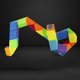 thumbnail image 5 of Color Serpiente Regla Rompecabezas Plegable Cubo Twist Juguete Educativo Niños Cubos (72) Ndcxsfigh Nuevos Originales, 5 of 9