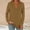 Brown, variant on Holzkary Long Sleeve Shirts for Women Women Fashion Casual Long Sleeve Buttons Solid Color Tops Shirts Blouses Tops Beige L