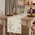 thumbnail image 2 of Table Runners 36 Inches Long Dress Scarves, Retro Beige Flowers Farmhouse Kitchen/Dining Table Runner, Short Coffee Tablerunners, Rustic Abstract Floral Simple Art 13x36 Inch, 2 of 9