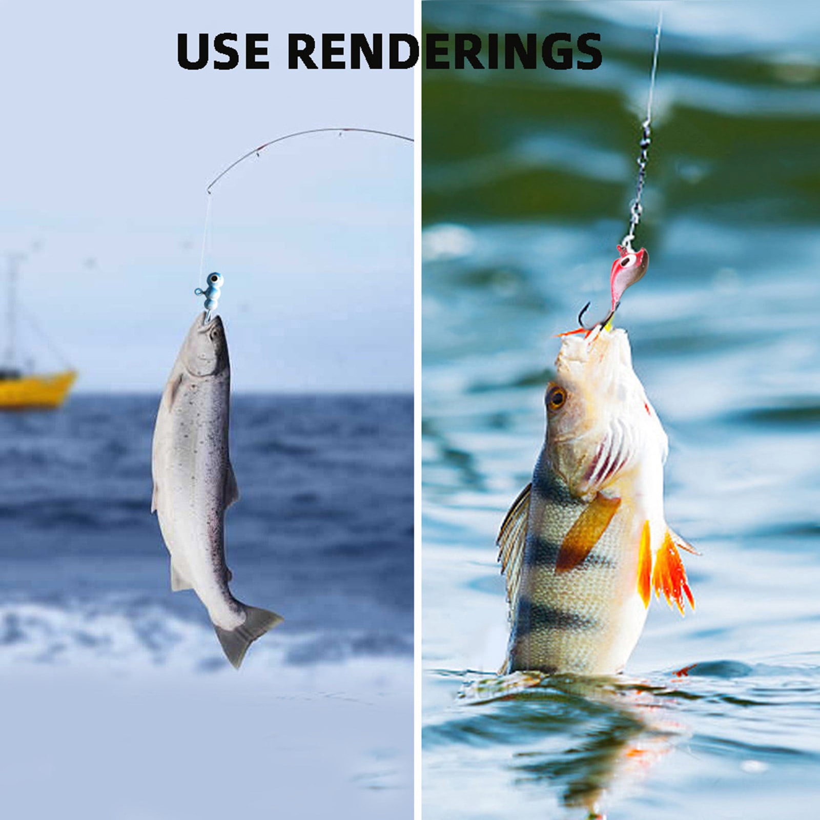 KUFptva 30/36pcs Winter Ice Fishing Jigs Set Ice Fishing Lure Set Sinking Metal Jigging Hard Baits Ice Fishing Gears Small Baits