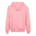 thumbnail image 6 of CaComMARK PI Women's Long Sleeve Shirts/ Coat Women Solid Color Blouse Tops Pockets Hoodied Sweatshirt Zipper Hoodie Pink, 6 of 6