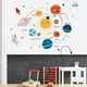 thumbnail image 5 of Etiqueta de la pared del sistema Solar de dibujos animados, calcomanías de planetas espaciales extraíbles, papel tapiz del universo, decoración artística de la pared de habitación, 5 of 5