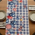 thumbnail image 5 of Table Runners 90 Inches Long Dress Scarves, Independence Day Farmhouse Coffee/Dining/Kitchen Table Runner for Living Room, Flag Balloons Butterflies Blue Plaid 13x90 Inch, 5 of 9