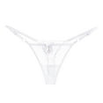 thumbnail image 1 of Gibobby Ropa interior sexy para mujer Tanga de encaje transparente para mujer, bragas sexis sin costuras con en la cintura ajustable(Blanco,Talla única), 1 of 3