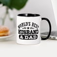 thumbnail image 3 of CafePress - World's Best Husband And Dad Mug - 11 oz Ceramic Mug - Novelty Coffee Tea Cup, 3 of 4