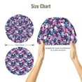 thumbnail image 5 of Kdxio Skull Flower Blue Pattern Satin Bonnet Silk Bonnet Hair Bonnet for Sleeping Hair Bonnets for Women Curly Natural Hair, 5 of 6