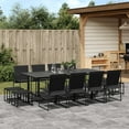 thumbnail image 1 of vidaXL 13 Piece Garden Dining Set Black Textilene, 1 of 5