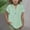 Mint Green, variant on BRGZLK Short Sleeve T-Shirt for Girls 2025 Summer Fashion Solid Cotton Linen Shirts Loose V-Neck Breathable Blouse Top Army Green 13-14 Years