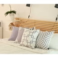 thumbnail image 3 of Gray and White Geometric Squares Decorative Throw Pillow Cover, 3 of 4