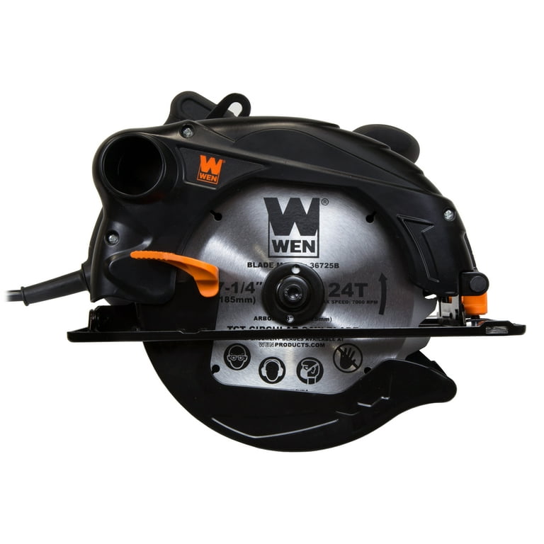 WEN 12-Amp Sidewinder Circular Saw, 7-1/4-Inch, 2-1/2-Inch Cutting Depth, 36725 WEN 12-Amp Sidewinder Circular Saw, 7-1/4-Inch, 2-1/2-Inch Cutting Depth, 36725