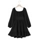 thumbnail image 5 of Vestido Largo de Manga Larga de Color Sólido de Moda Y Cómodo para las Niñas con Falda Plisada de Cinturón para Diario, Viajes, Vacaciones, Fiestas de Cumpleaños, 5 of 9
