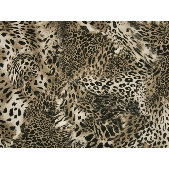 Printed Georgette Fabric Taupe - per yard