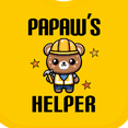 thumbnail image 4 of Inktastic Papaw Helper Grandson Boys Baby Bib, 4 of 4