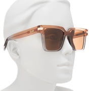 Quay Australia My Type Square Sunglasses Tan Clear Brown 46MM