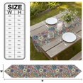 thumbnail image 3 of Colorful Floral Table Runner Linen Burlap Table Runner 72 Inches Long Modern Elegant Pastoral Art Flowers Dresser Scarves for Kitchen Island Coffee Dining Room Party Wedding Holiday Decor 14"x72", 3 of 8