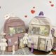 thumbnail image 3 of Kawaii Backpack with Cute Pin and Accessories Cute Kawaii Backpack for School Bag Kawaii Girl Backpack (Pink), 3 of 4